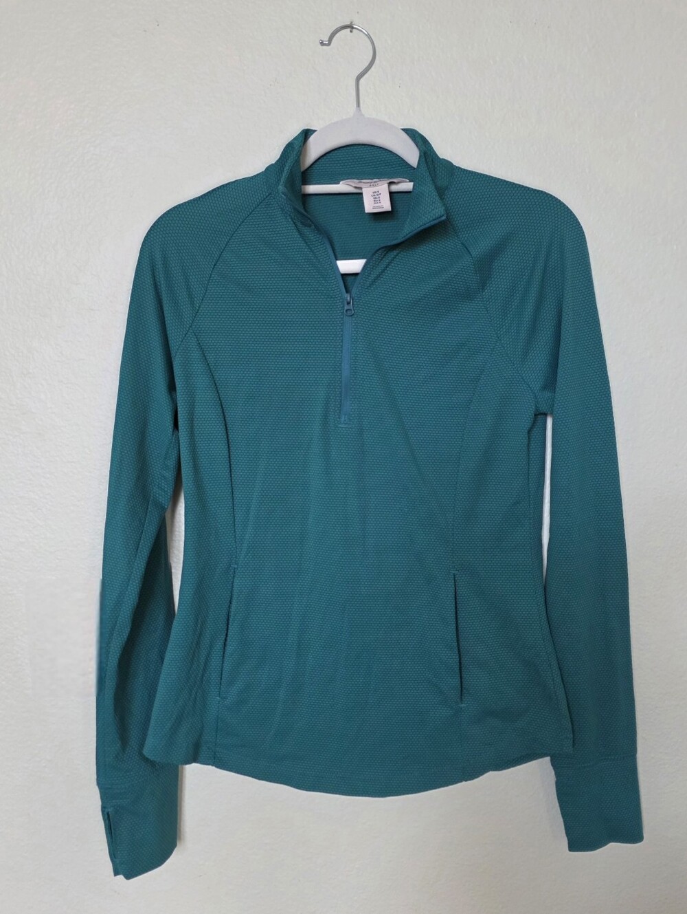Tommy Bahama Women's Teal Quarter-Zip Golf Pullover - SMALL